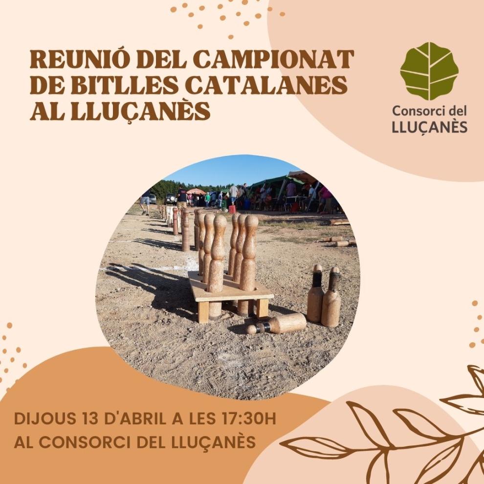 Reunió del campionat de bitlles catalanes al Lluçanès